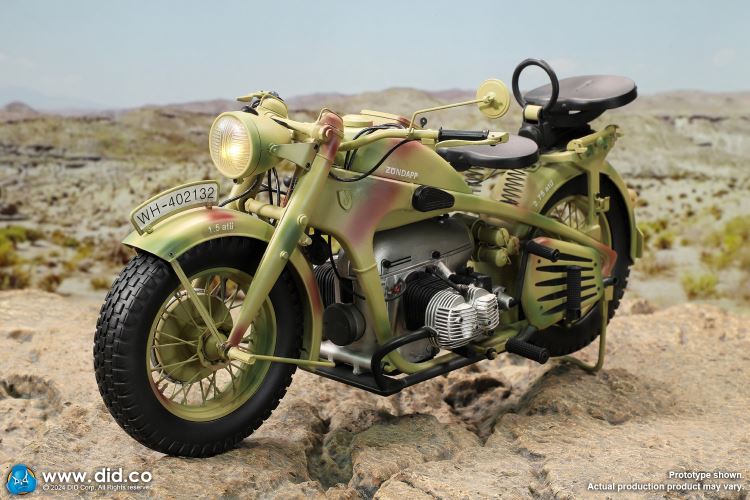 WWII German Zundaper KS750 motorcycle 1/6