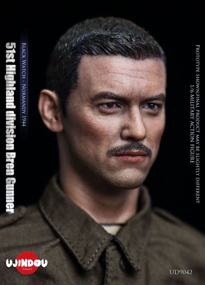 WWII British Army 51st Highland Division Bren Machine Gunner - Normandy 1944 1/6