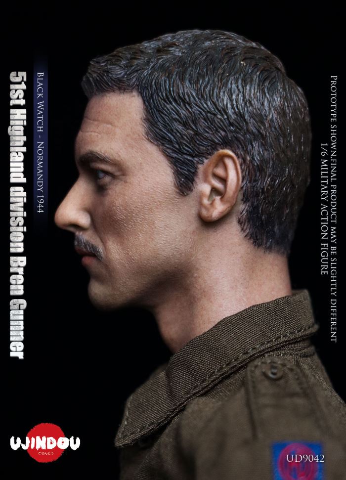 WWII British Army 51st Highland Division Bren Machine Gunner - Normandy 1944 1/6