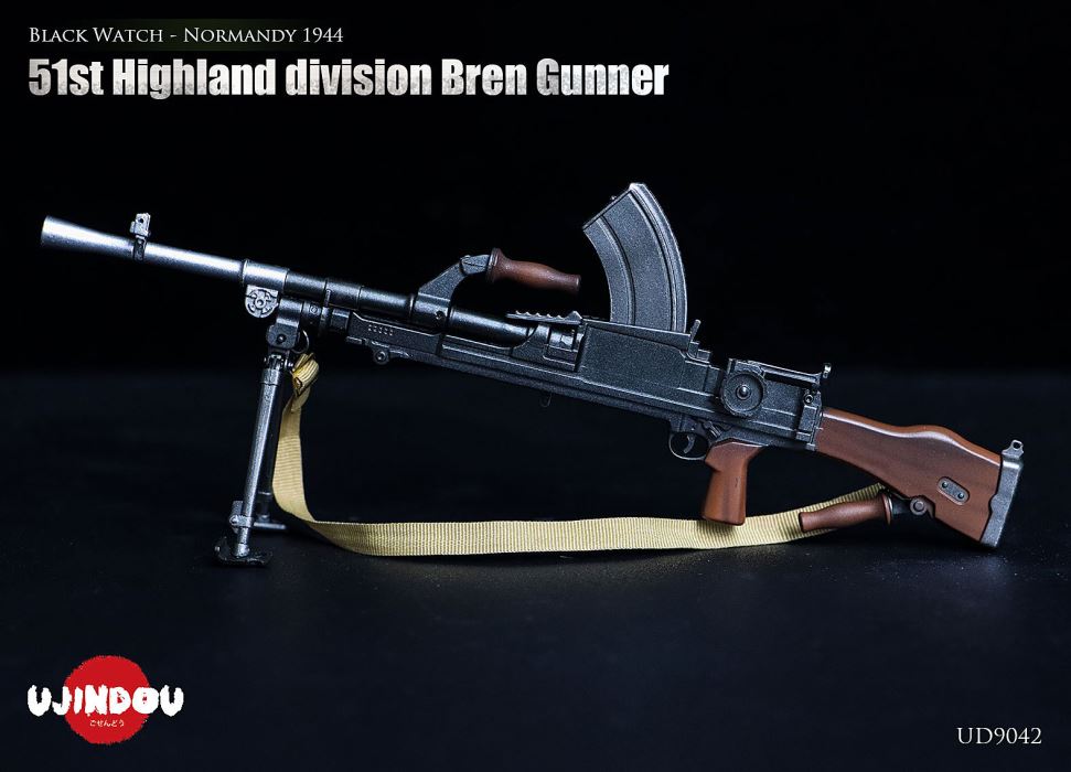 WWII British Army 51st Highland Division Bren Machine Gunner - Normandy 1944 1/6