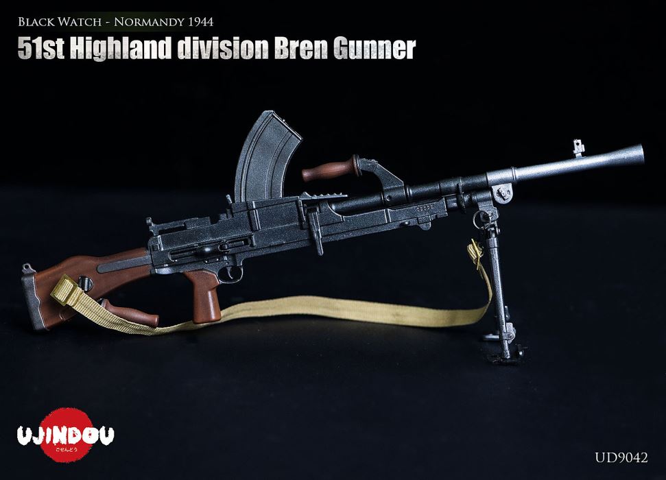 WWII British Army 51st Highland Division Bren Machine Gunner - Normandy 1944 1/6