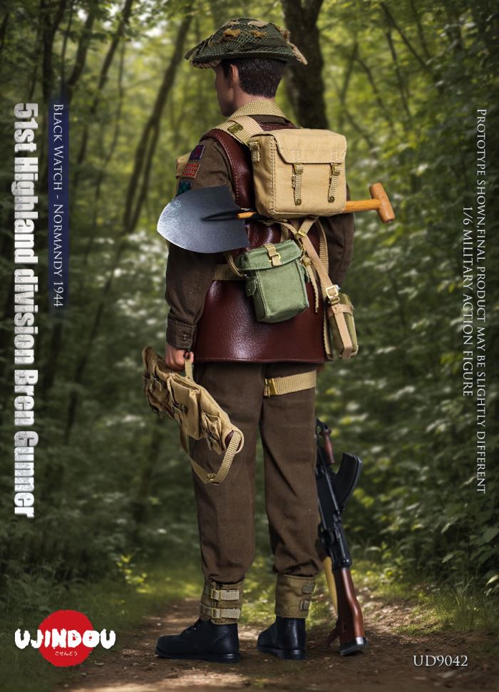 WWII British Army 51st Highland Division Bren Machine Gunner - Normandy 1944 1/6