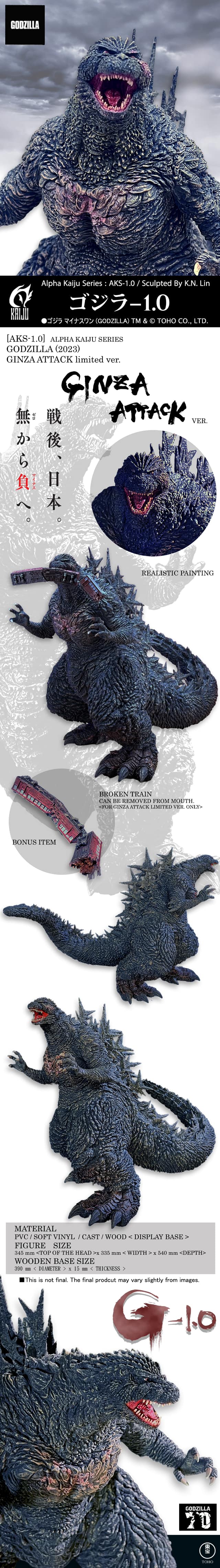 Alpha Kaiju Series Godzilla 2023 Ginza Attack Version