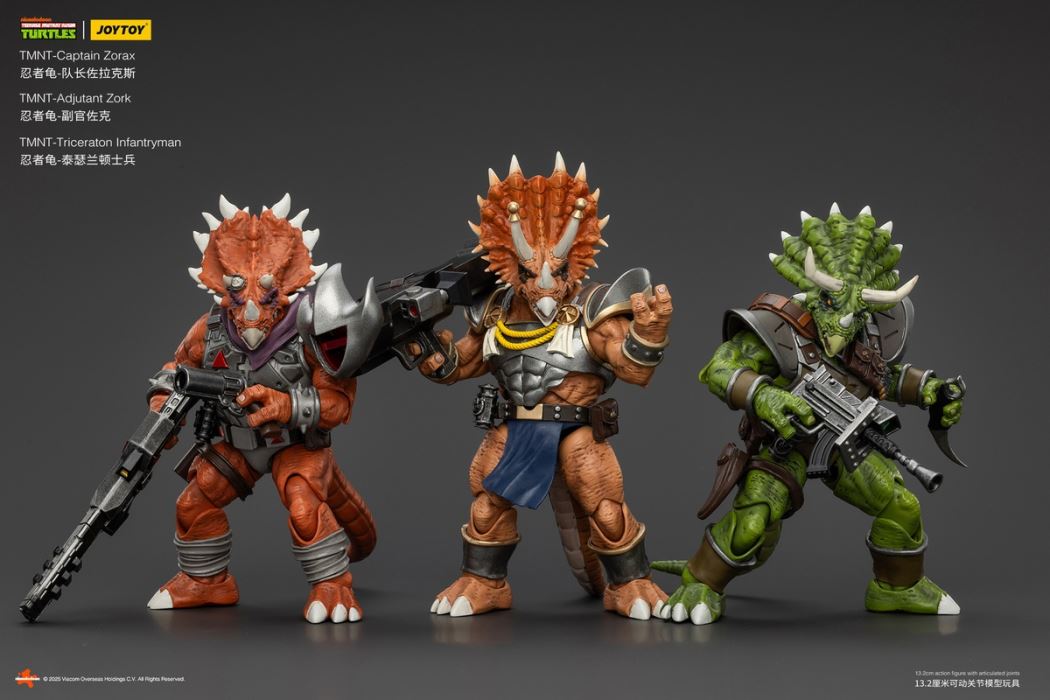 TMNT Ninja Turtles - Captain Zorax/Lieutenant Zorke/Taserant Soldier/Casey Jones 1/18