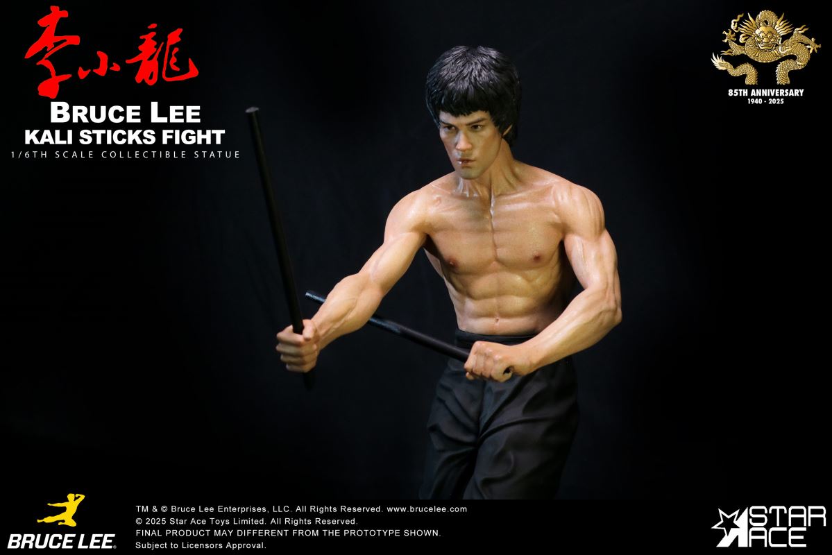Bruce Lee - Calico Stick Statue