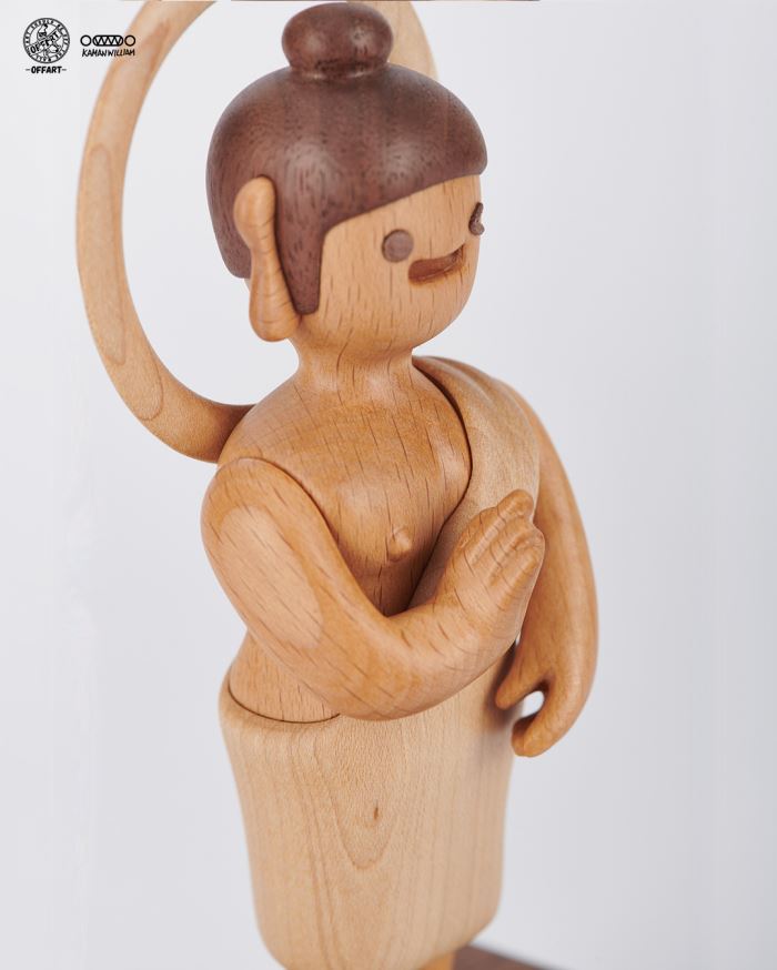 OK Buddha All Things Are OK Wood Statue