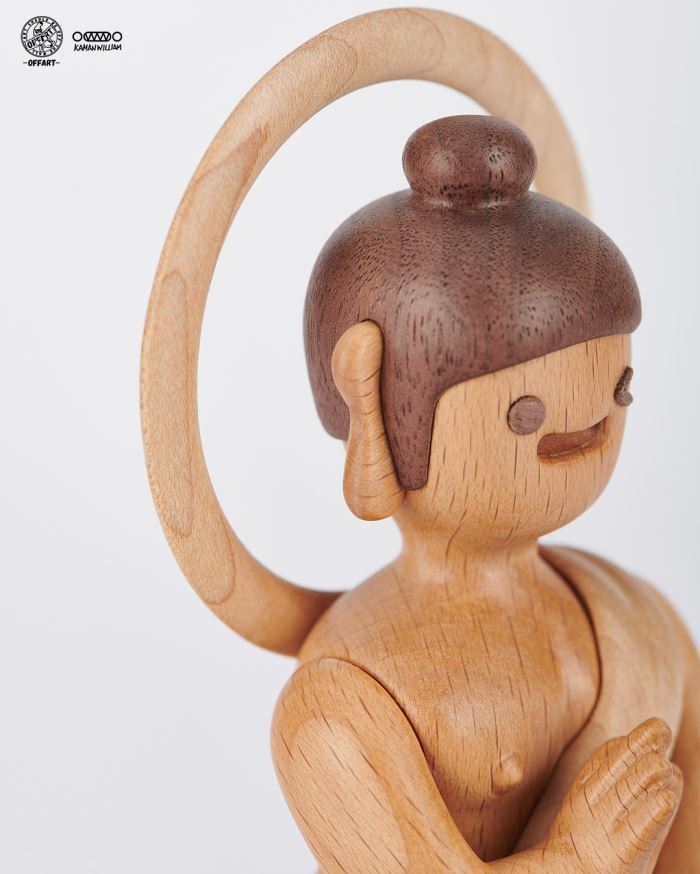 OK Buddha All Things Are OK Wood Statue