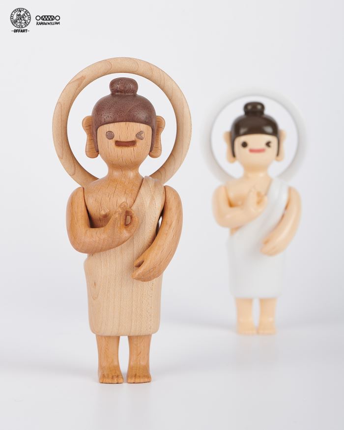 OK Buddha All Things Are OK Wood Statue