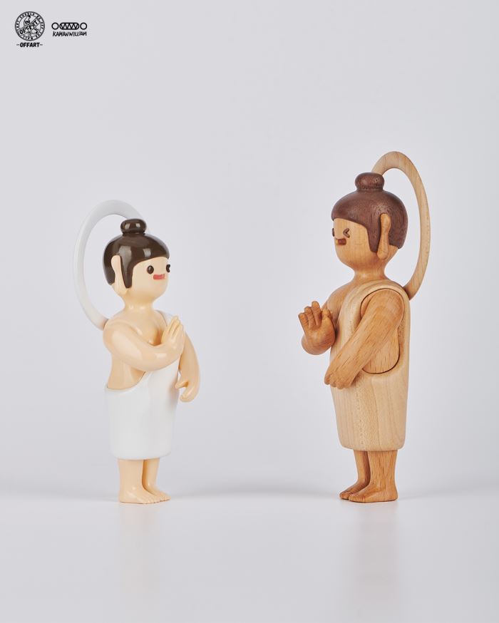 OK Buddha All Things Are OK Wood Statue