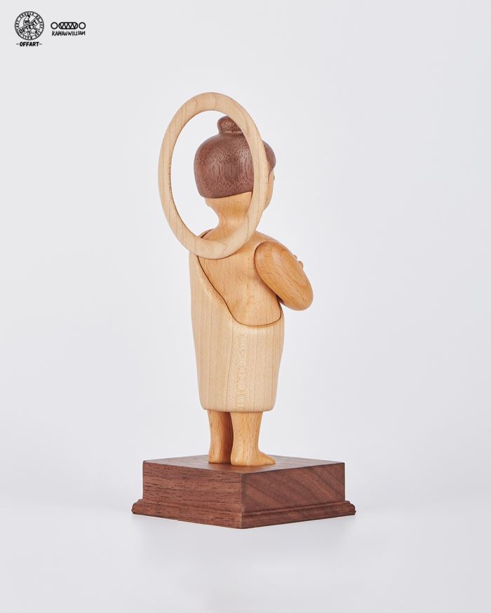 OK Buddha All Things Are OK Wood Statue