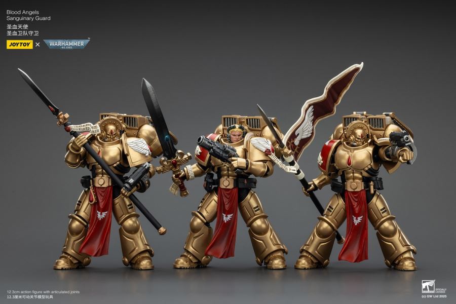 Fallen Lord Cypher / Captain of the 5th Company of the Sons of Horus / Blood Angels Sanguinary Guard 3-Man Set 1/18
