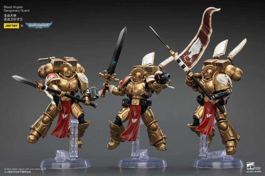 Fallen Lord Cypher / Captain of the 5th Company of the Sons of Horus / Blood Angels Sanguinary Guard 3-Man Set 1/18