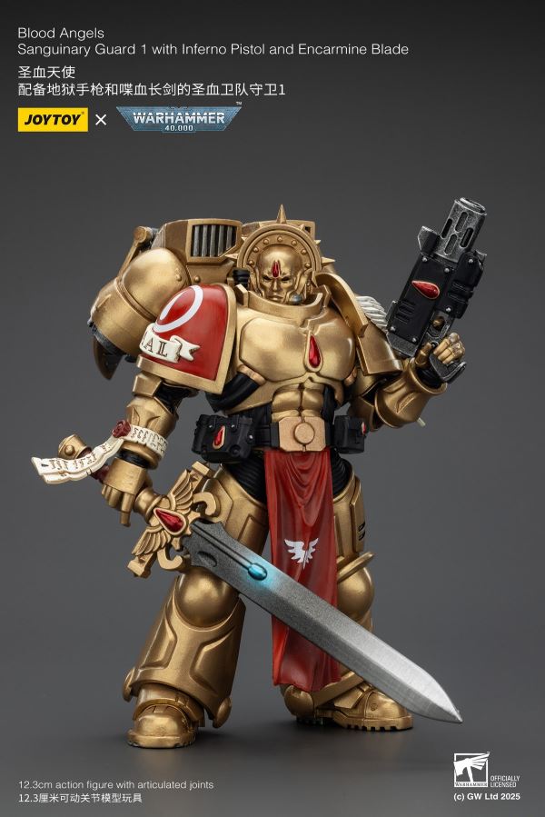 Fallen Lord Cypher / Captain of the 5th Company of the Sons of Horus / Blood Angels Sanguinary Guard 3-Man Set 1/18