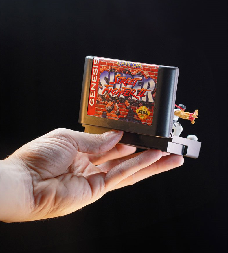 Sega Mega Drive Street Fighter II Cartridge Diorama Playset