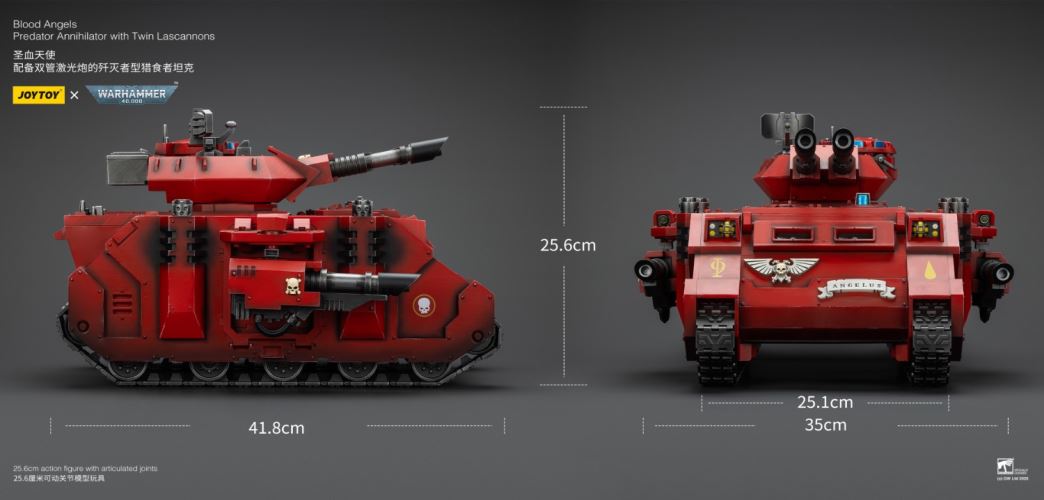 Blood Angels - Predator Tank/Arbiter/Redeemer Dreadnought/IX Legion Primarch 1/18