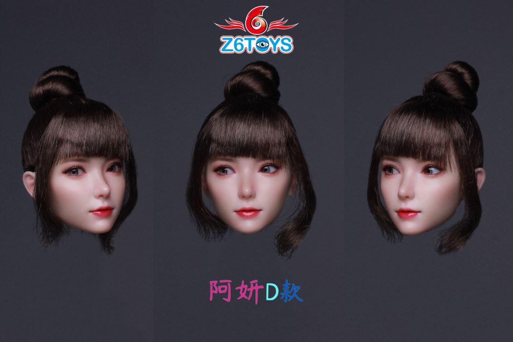 Asian youthful beauty head sculpture [ZC018] 1/6