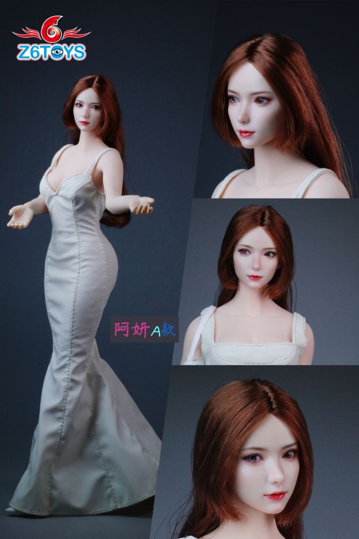Asian youthful beauty head sculpture [ZC018] 1/6