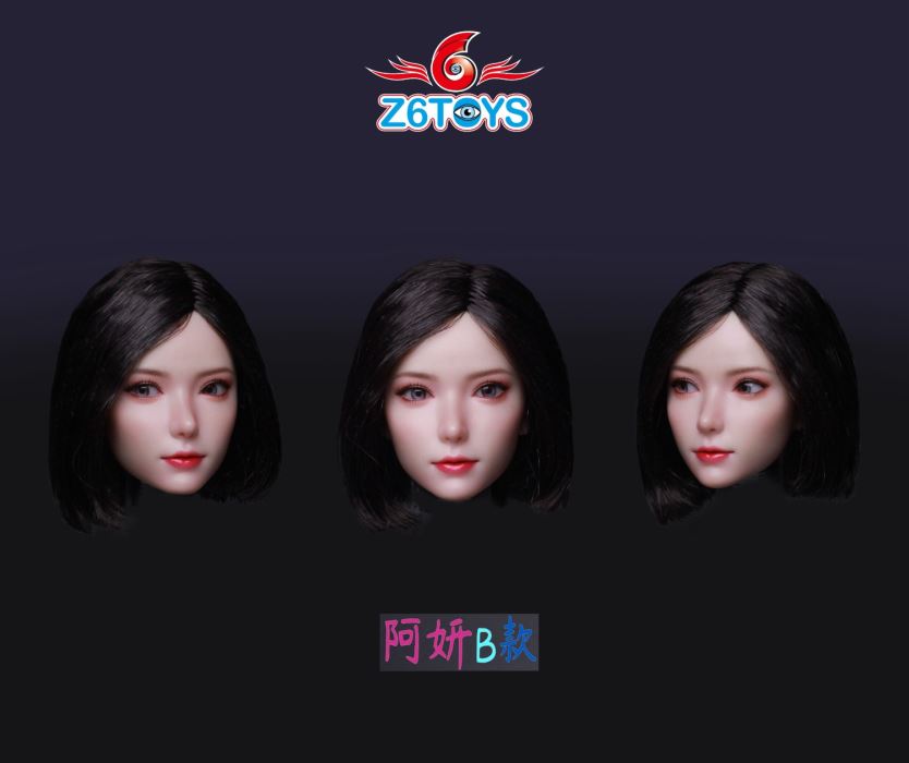 Asian youthful beauty head sculpture [ZC018] 1/6