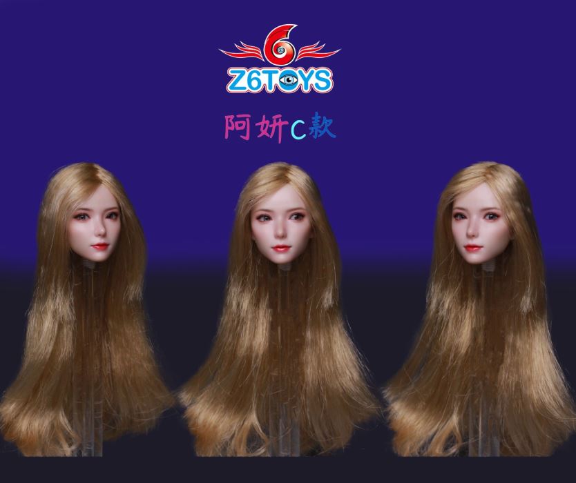 Asian youthful beauty head sculpture [ZC018] 1/6