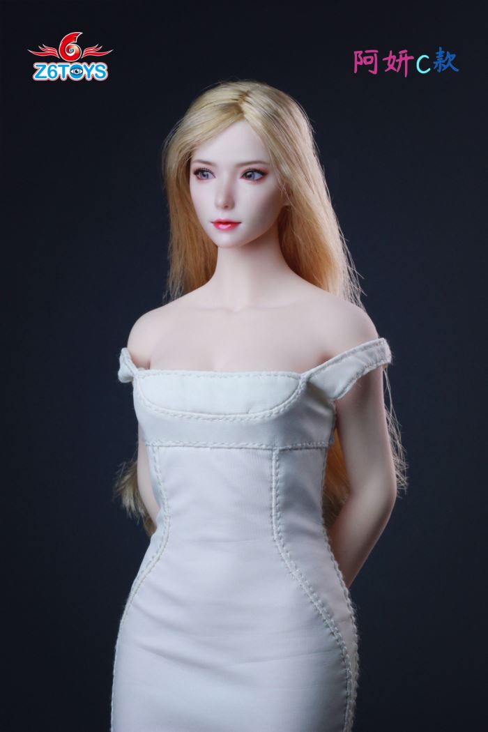 Asian youthful beauty head sculpture [ZC018] 1/6