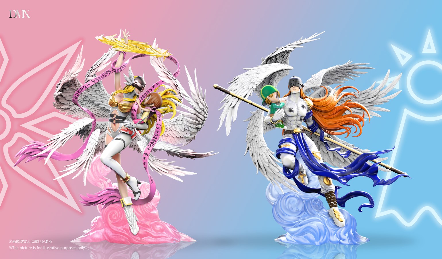 Angemon & Takeru & Angewomon & Kari - Digimon