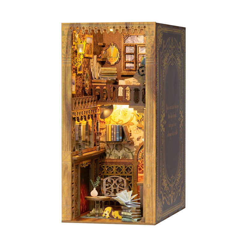 Miniature Doll House Eternal Bookstore Wooden Handmade Kit