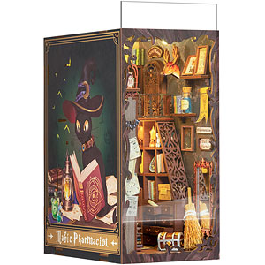 Miniature Doll House Eternal Bookstore Wooden Handmade Kit