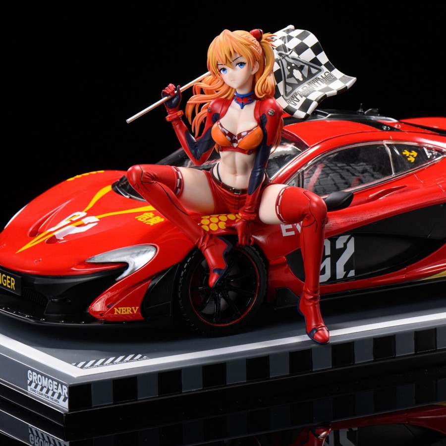 Asuka with McLaren Sports Car - Evangelion