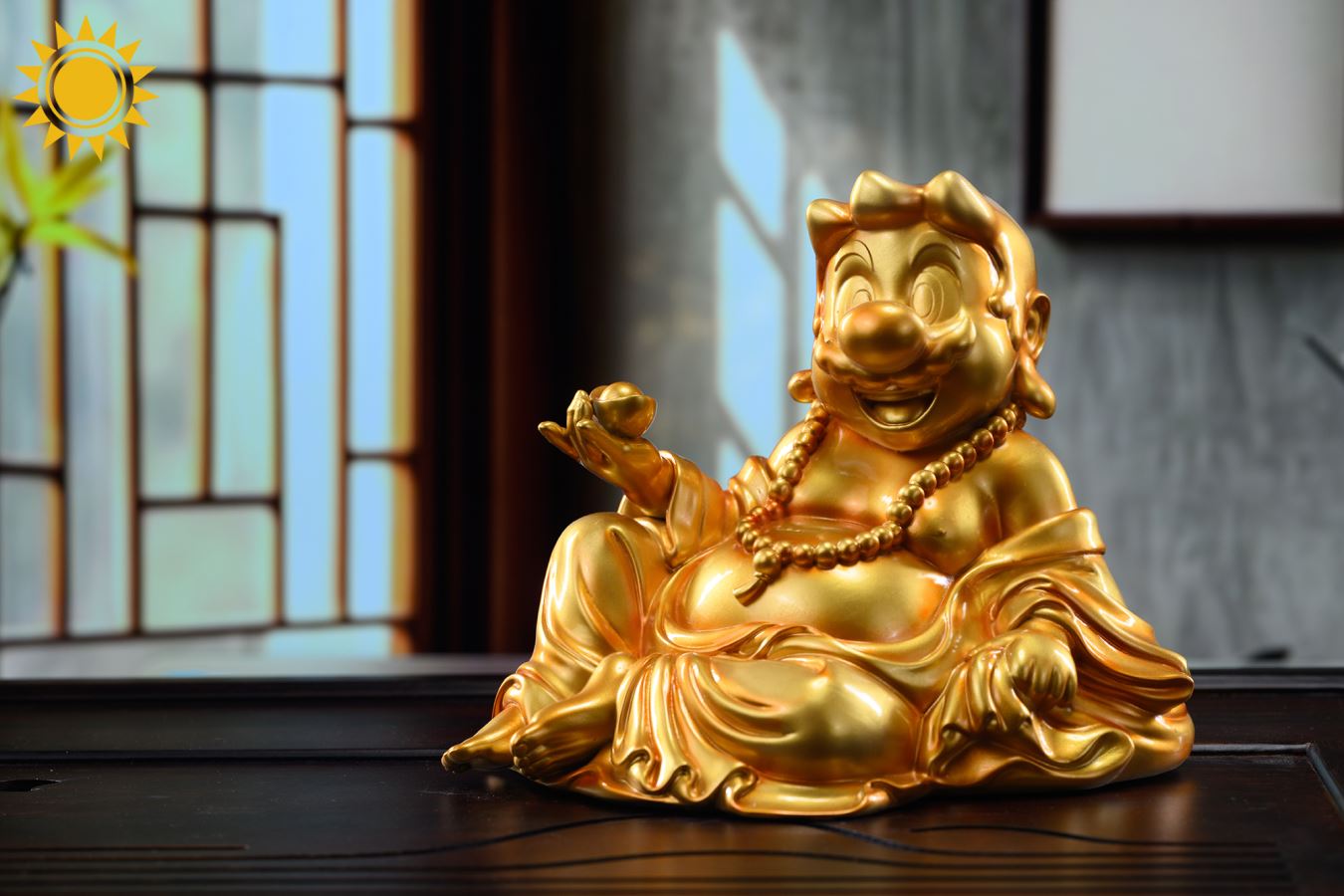 Super Mario - Laughing Buddha Fusion Statue Tea Pet 