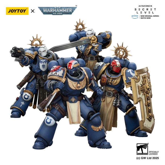 JOYTOY: Warhammer 40K Series - Ultramarines Titus/Metauros/Levantus/Towald Action Figure Toy