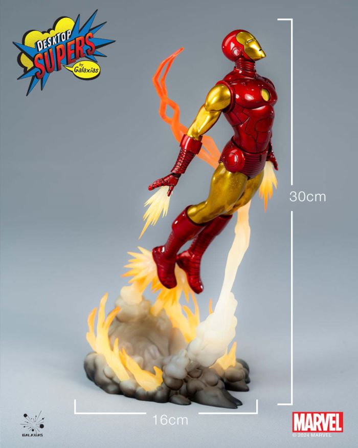 Marvel Desktop Supers Iron Man (Classic Edition & Stealth Edition) 1/8