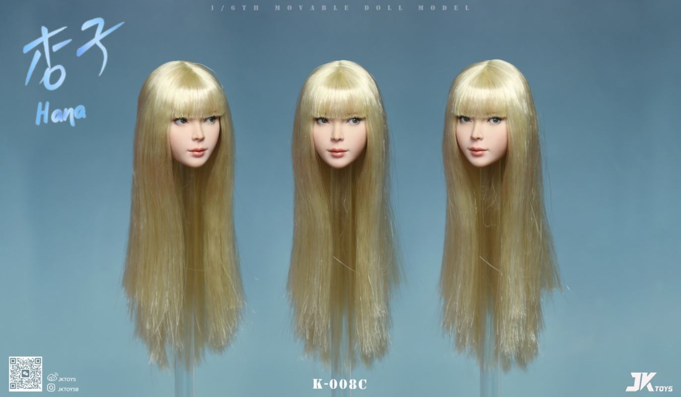 Asian beauty head sculpture - Hana Apricot 1/6