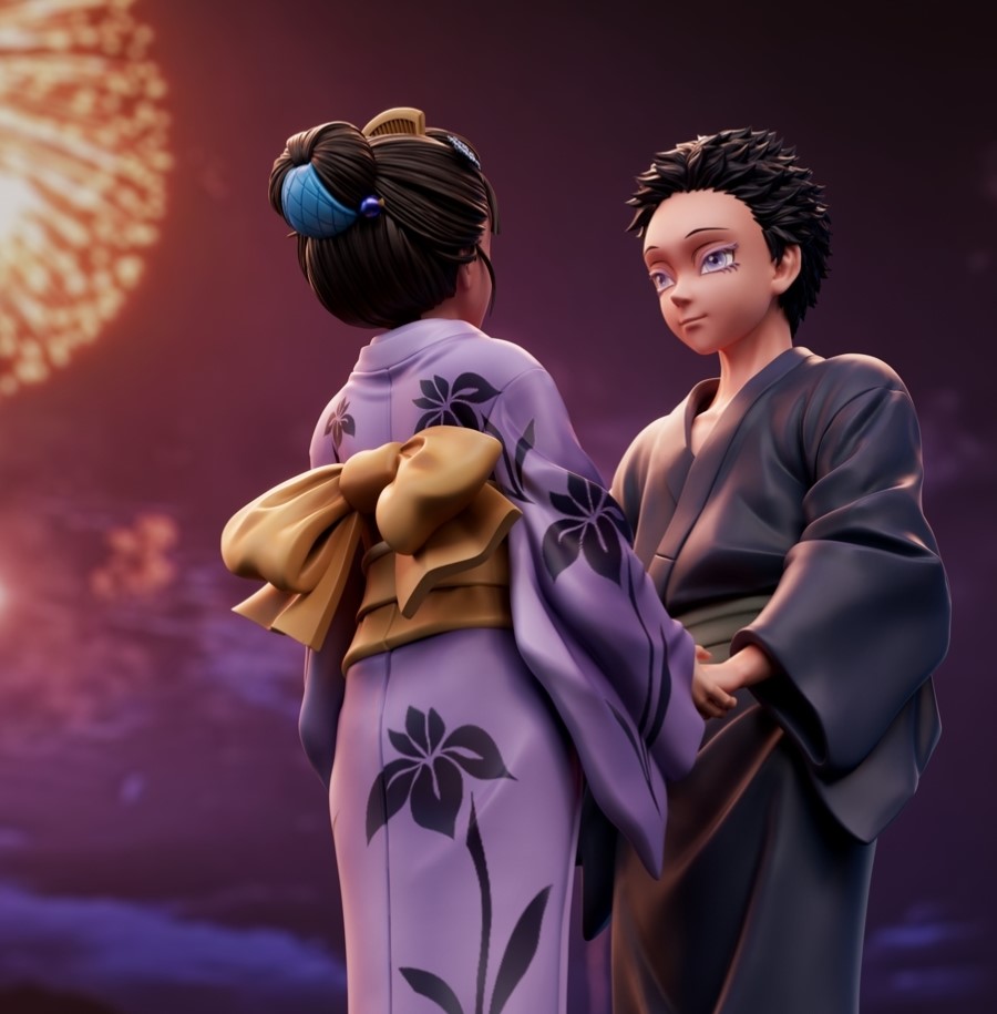 Akaza & Koyuki - Demon Slayer