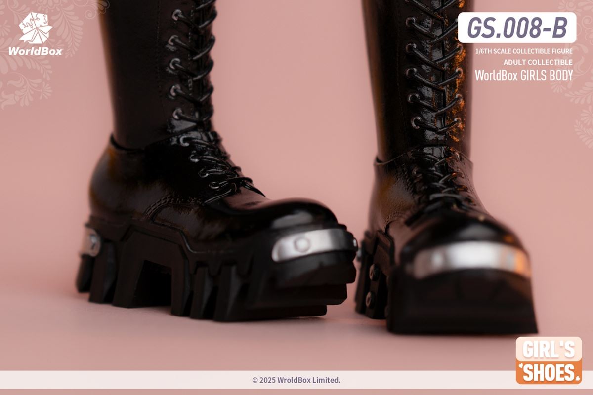 Black Sweet Party Outfit Set & Reversible Bulldozer Boots (#GS008) 1/6