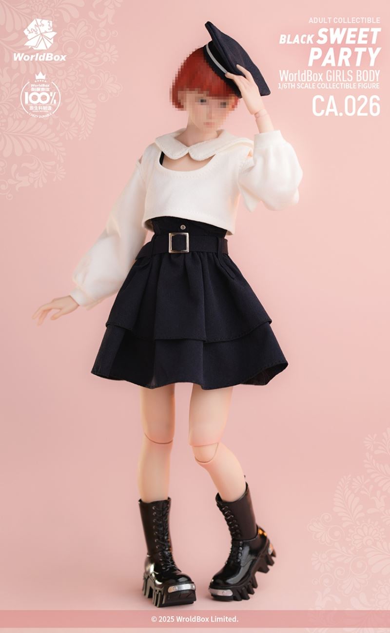 Black Sweet Party Outfit Set & Reversible Bulldozer Boots (#GS008) 1/6
