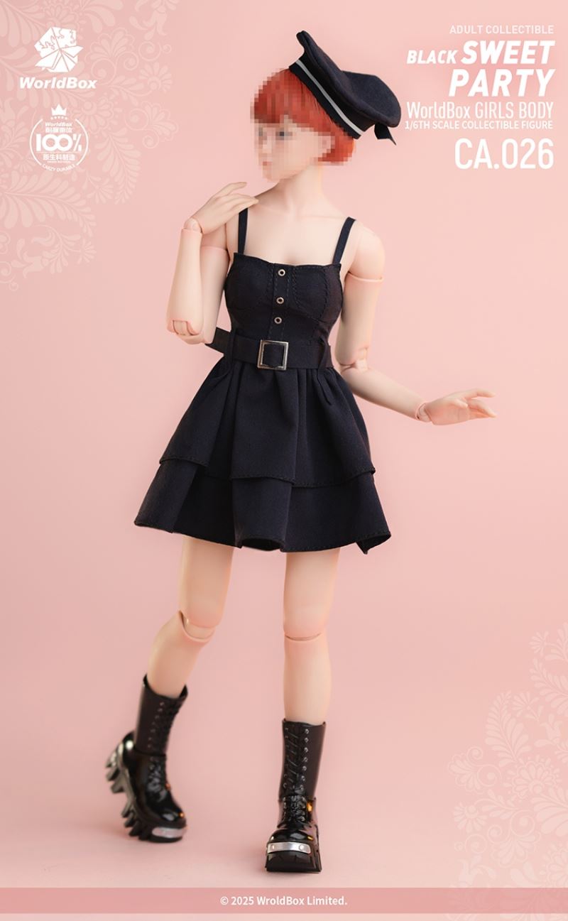 Black Sweet Party Outfit Set & Reversible Bulldozer Boots (#GS008) 1/6