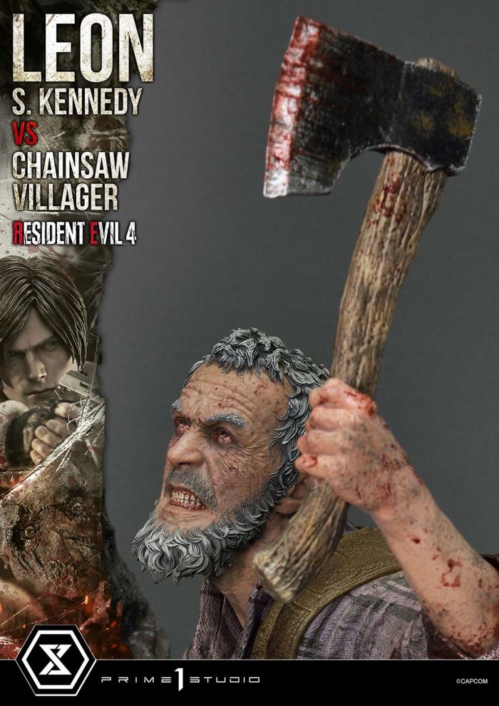 Resident Evil 4 Leon S. Kennedy versus Chainsaw Villager