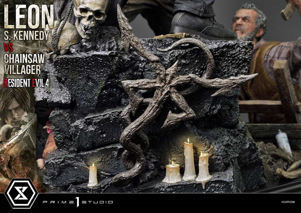 Resident Evil 4 Leon S. Kennedy versus Chainsaw Villager