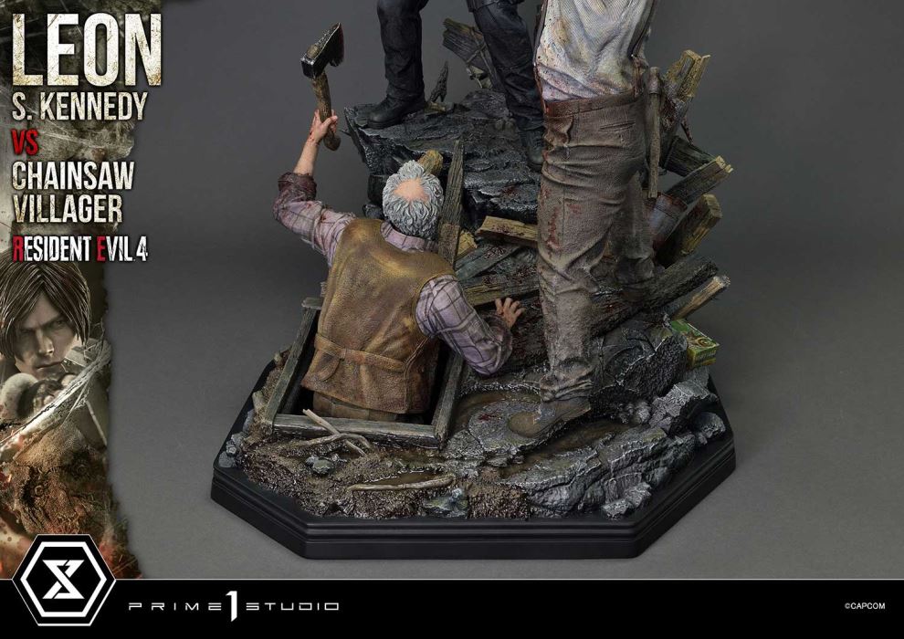 Resident Evil 4 Leon S. Kennedy versus Chainsaw Villager