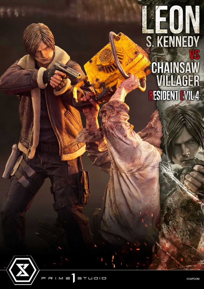 Resident Evil 4 Leon S. Kennedy versus Chainsaw Villager