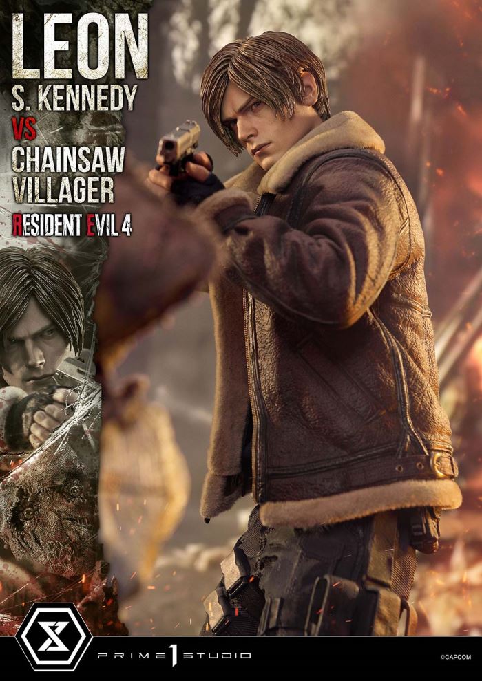 Resident Evil 4 Leon S. Kennedy versus Chainsaw Villager