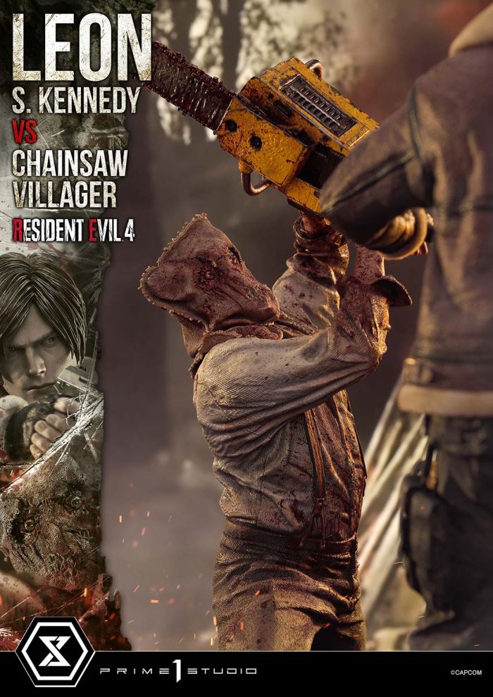 Resident Evil 4 Leon S. Kennedy versus Chainsaw Villager