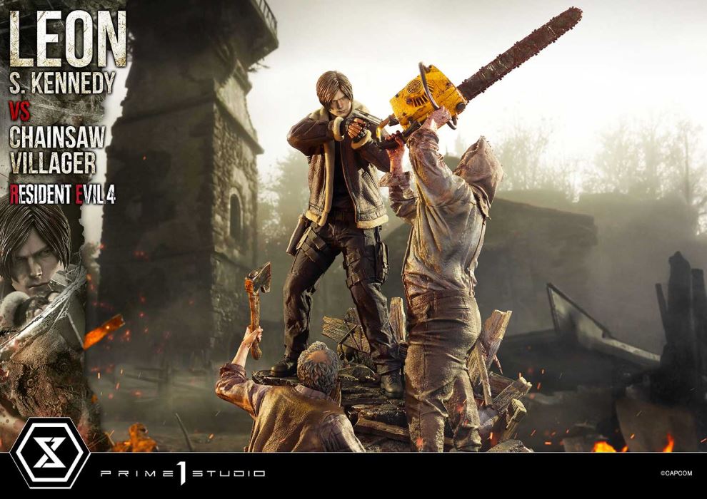 Resident Evil 4 Leon S. Kennedy versus Chainsaw Villager