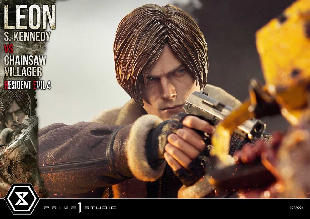 Resident Evil 4 Leon S. Kennedy versus Chainsaw Villager