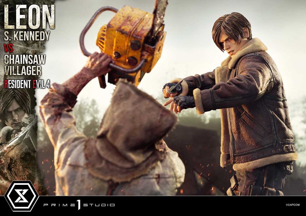 Resident Evil 4 Leon S. Kennedy versus Chainsaw Villager