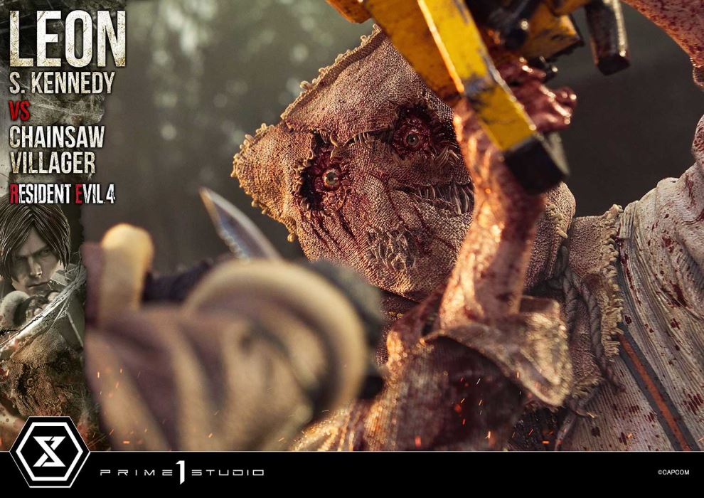 Resident Evil 4 Leon S. Kennedy versus Chainsaw Villager