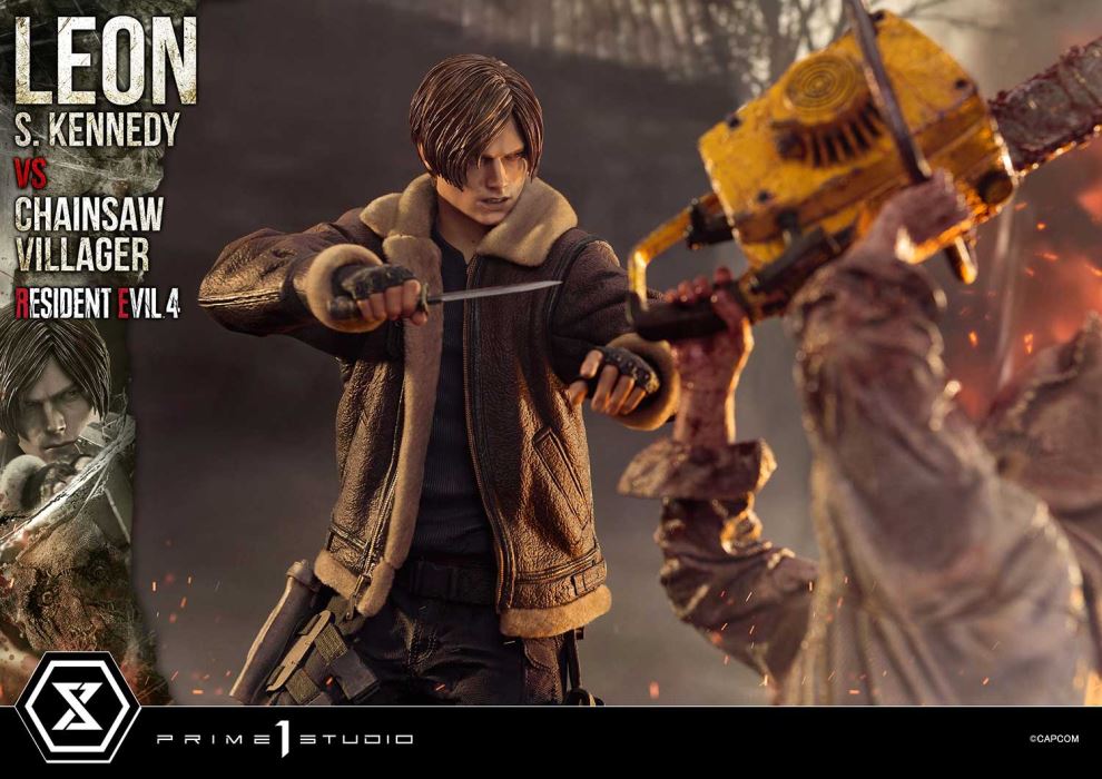 Resident Evil 4 Leon S. Kennedy versus Chainsaw Villager