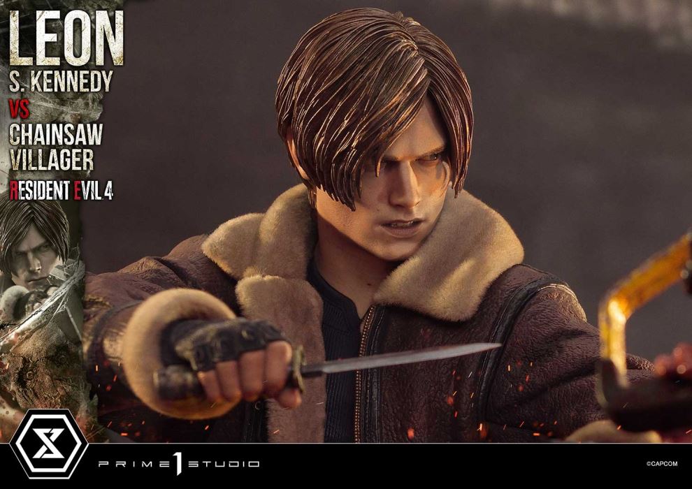 Resident Evil 4 Leon S. Kennedy versus Chainsaw Villager