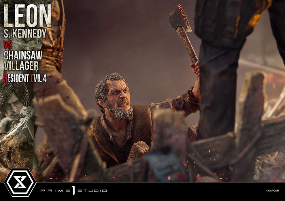 Resident Evil 4 Leon S. Kennedy versus Chainsaw Villager