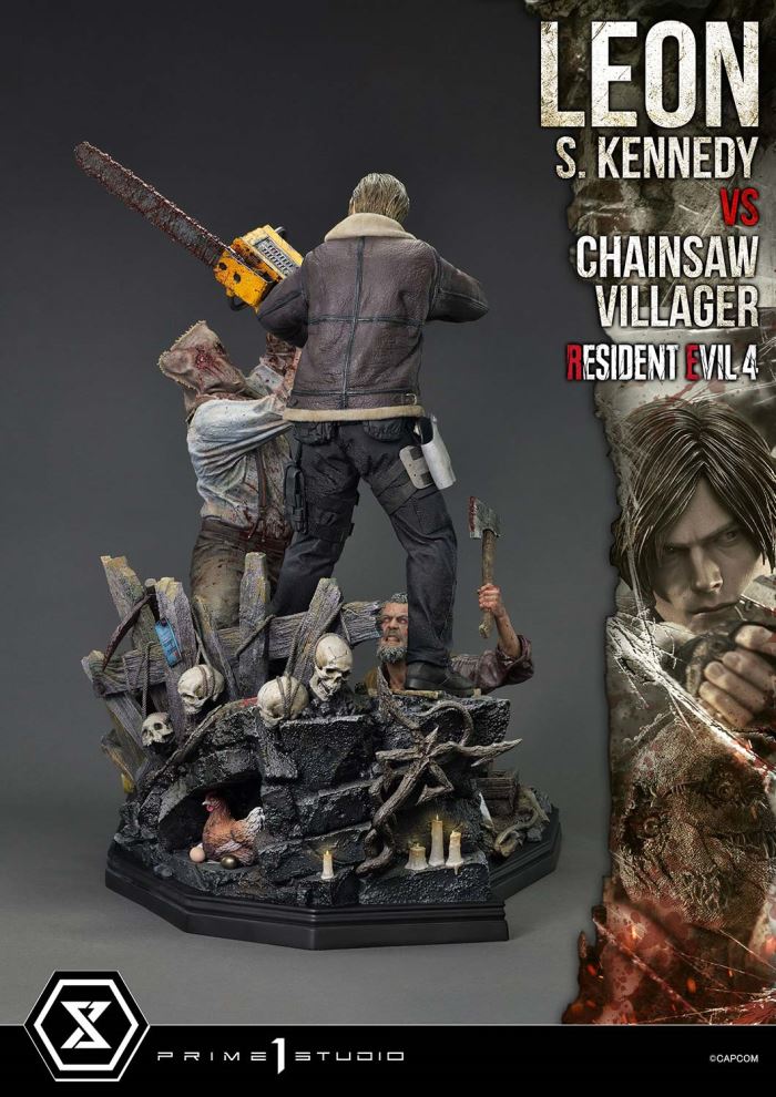 Resident Evil 4 Leon S. Kennedy versus Chainsaw Villager